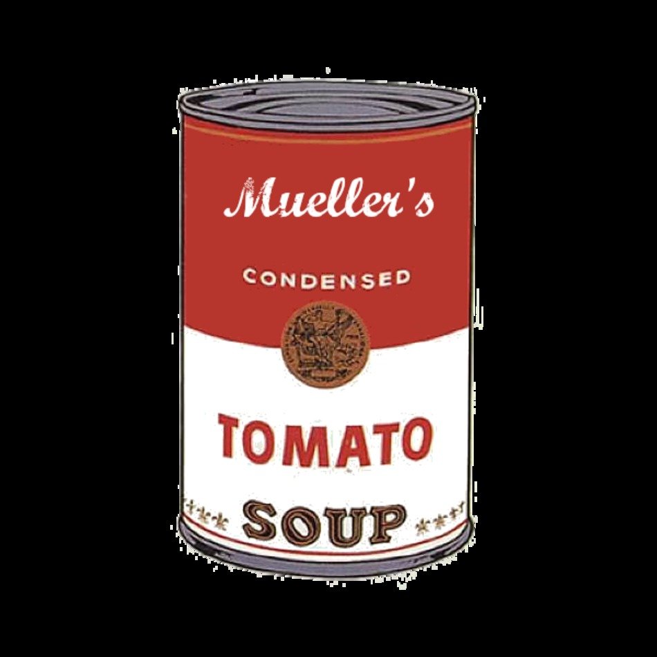 Blank Soup Can Mueller Tomato
