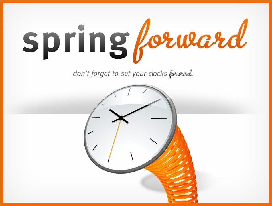 spring forward as the inscription in the picture