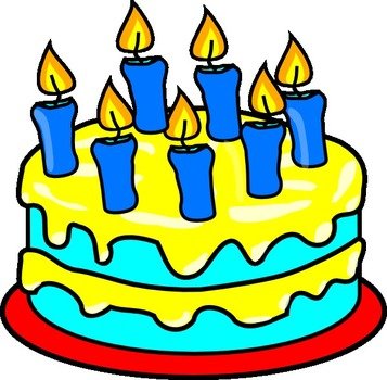 Cake 7 Candles At Clkercom Vector Online Royalty