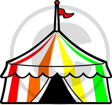 Circus Acts Party Icons Isolated On W Hd