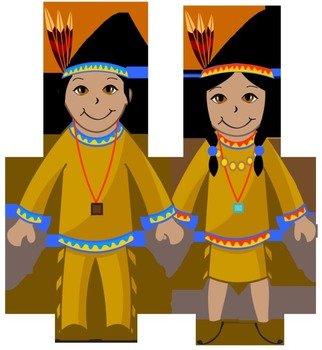 Clip Art Of An American Indian Couple &169 Dixie Allan