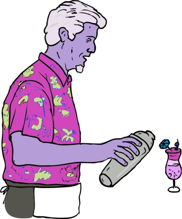 Bartender Tiki Vector