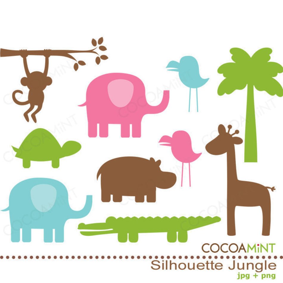 Silhouette Jungle By Cocoamint On Etsy