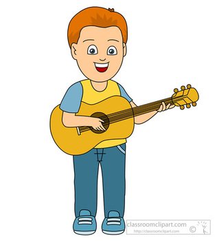 Com Musical Instruments Boy Playing Guitar 814 clipart