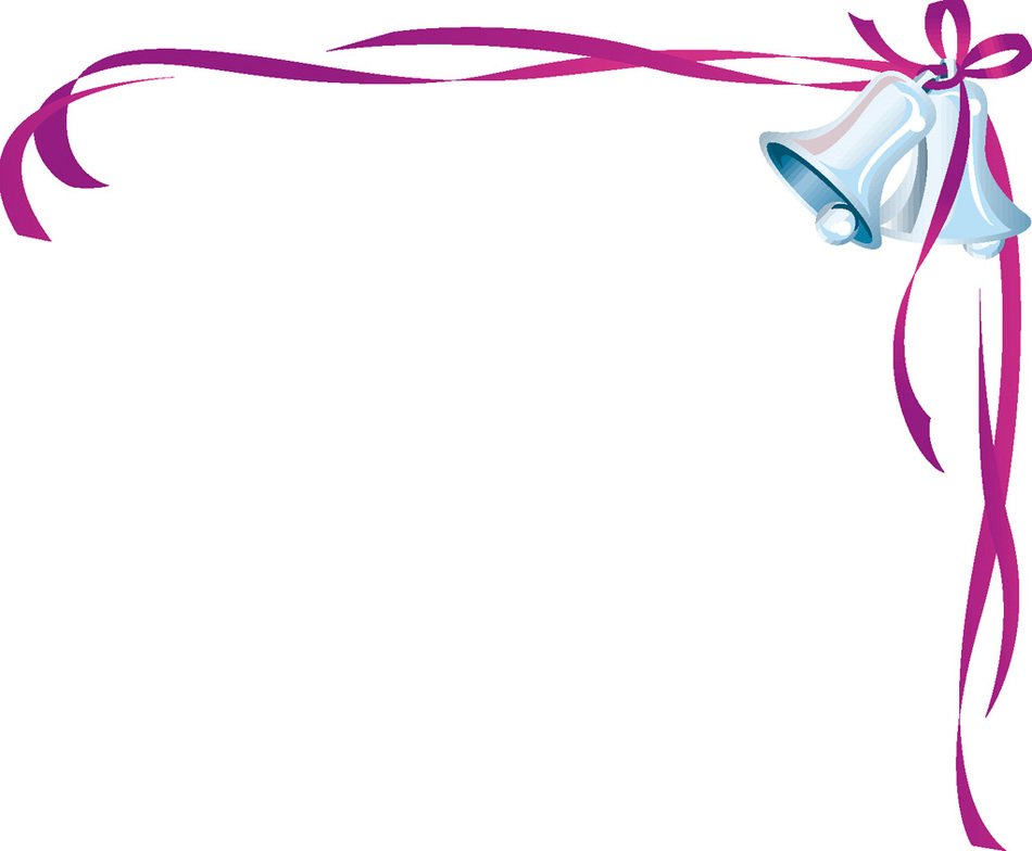painted purple ribbon and bells in the corner of the form