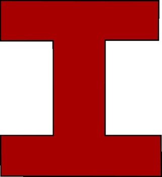 Red Letter I Image Large Capital