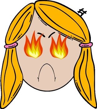 Lady Face Angry V3 At Clkercom Vector Online clipart