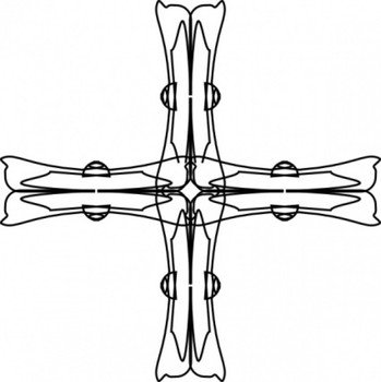 Holy Greek Cross Outline Vector Free Download