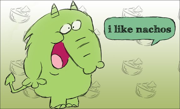 fred fredburger i like nachos