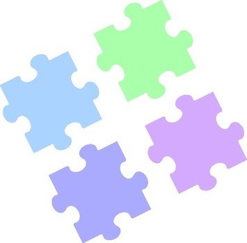 Puzzle Pastel Pieces Apart At Clkercom Vector