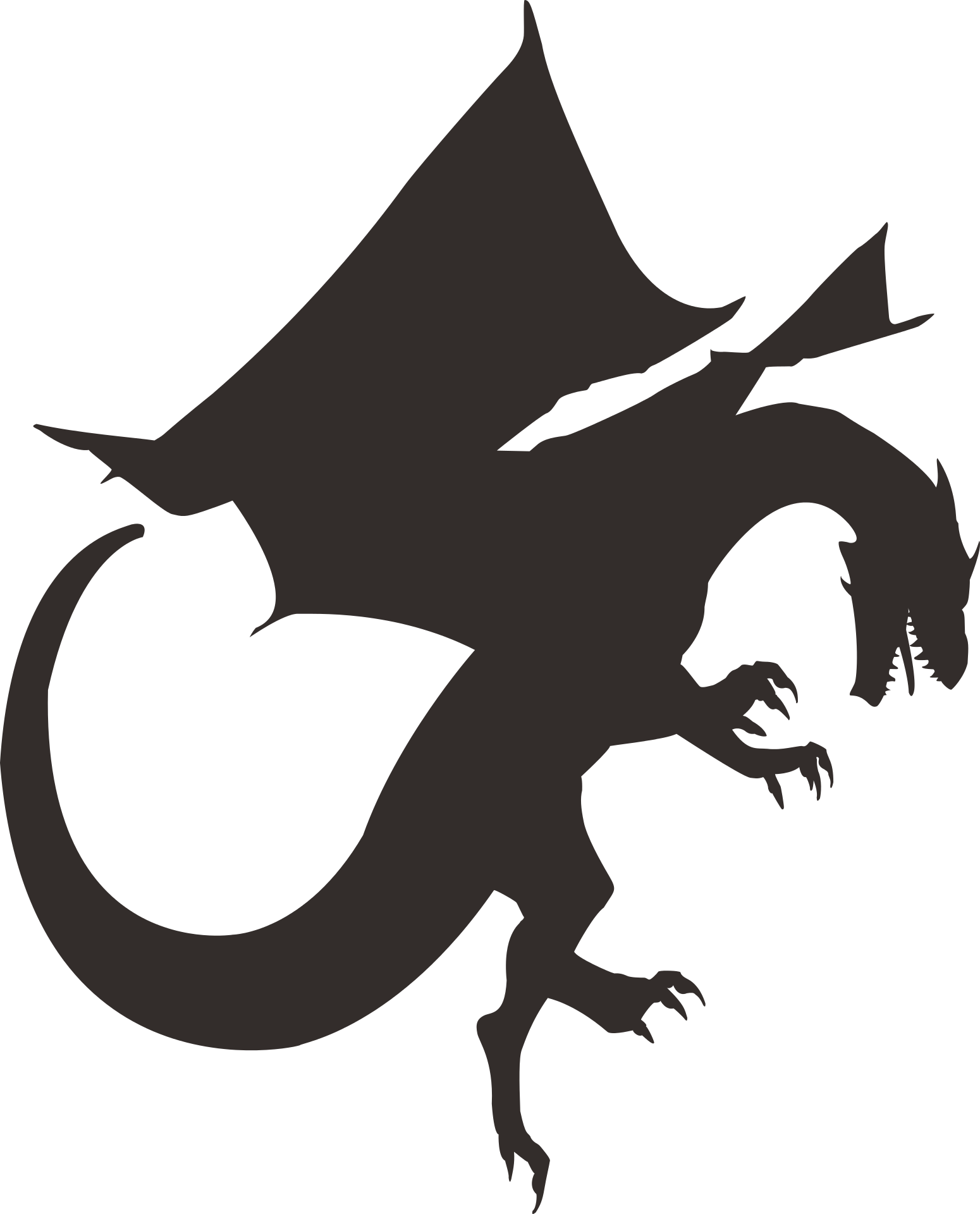 Dragon's Silhouette free image download