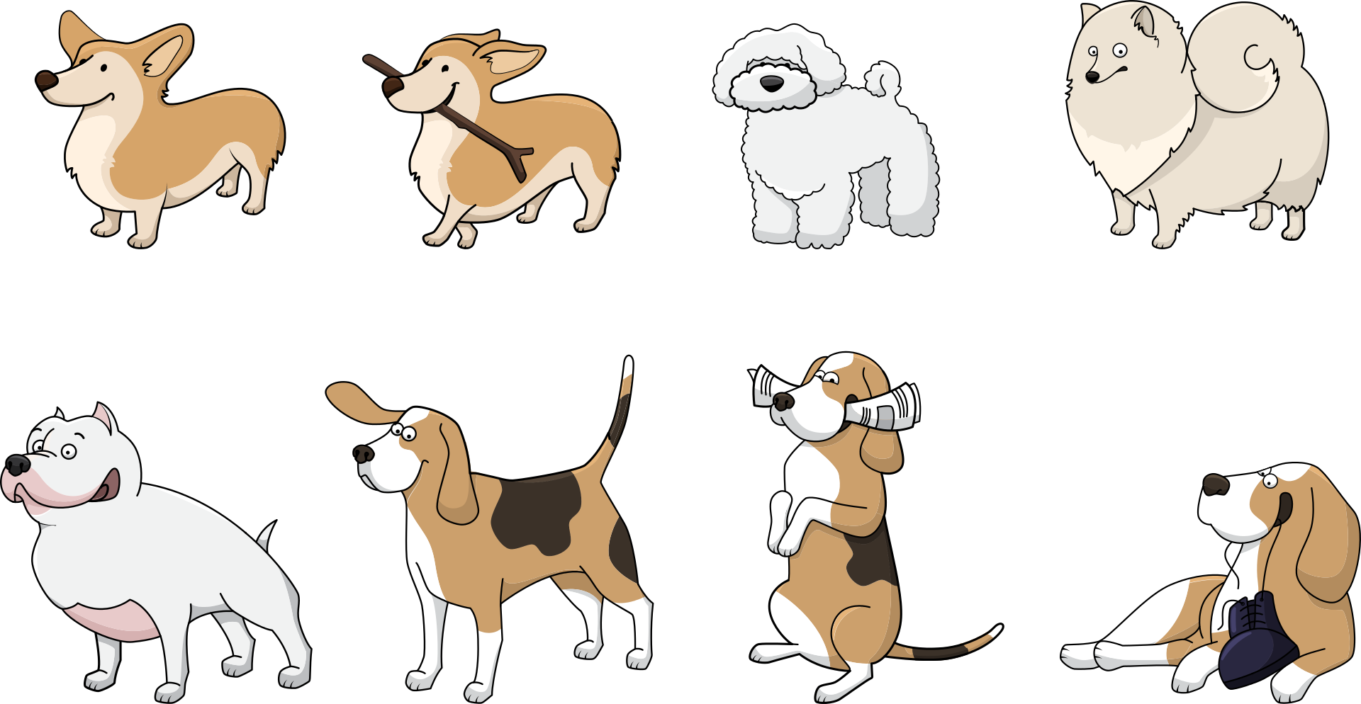 Draw dogs. Собака сбоку вектор. Мультяшные собаки. Нарисовать собаку. Стилизованная собака.