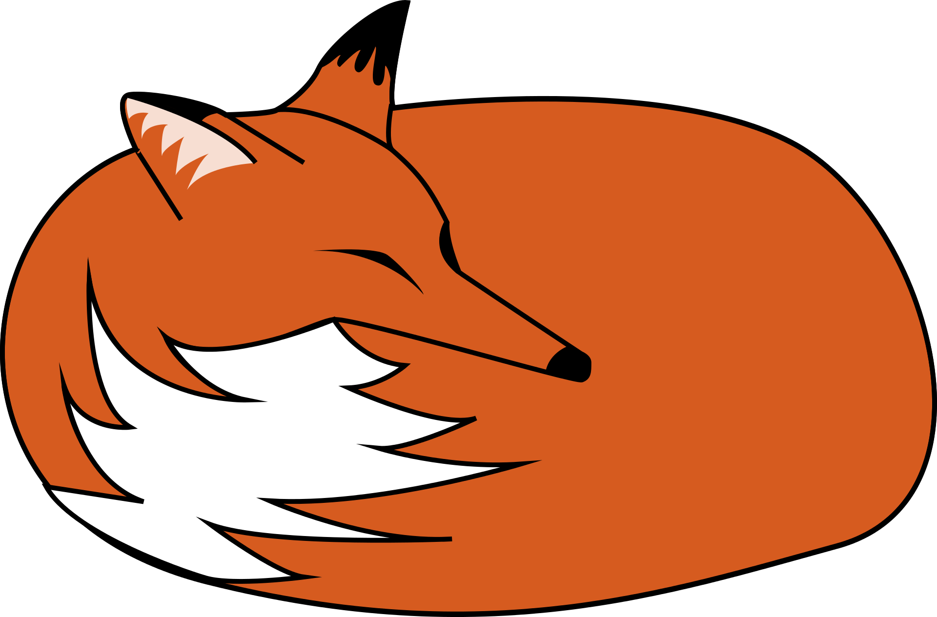 Clipart of the orange and white fox free image download