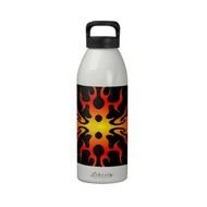 Flames Tribal Tattoo Red And Yellow Reusable Water Bottle From Zazzle