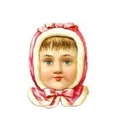 Free Vintage Graphic Victorian Scrap Of Baby Girl With Pink Bonnet