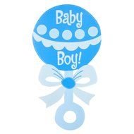 blue ball with the birth of a child as clipart