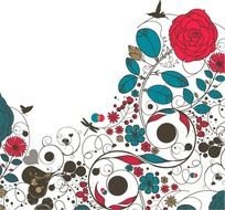 Name Floral Flower Vector Background
