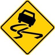Description Australia And New Zealand Slippery Road Surface Signpng