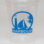 Photo of the plastic cup with symbol