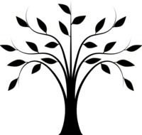 Clipart of the black Tree silhouette