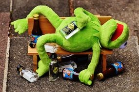 frog drank alcohol