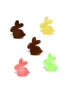 clipart of painted multicolored easter bunnies