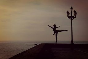 Dancer Woman on the waterfront