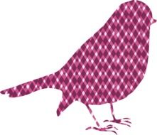 clipart of purple Bird Silhouette Texture