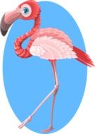 clipart of the pink flamingo