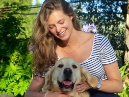 Girl with a dog