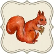 Label Squirrel drawing