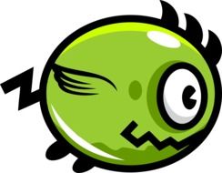 green Flying Bird sketch