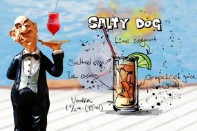 recipe of the cocktail salty dog