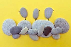 handicraft made of pebble stones