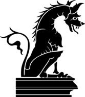 winged Dragon, black silhouette