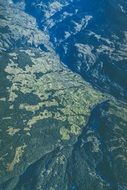 Mountain Glaciers, aerial view, switzerland