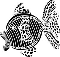 Abstract Fish drawing