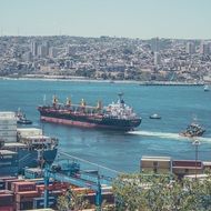 Ship in Valparaiso