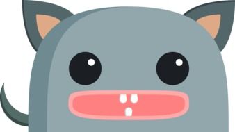cat face grey