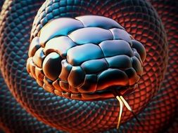 digital art of the Snake with stick out tongue
