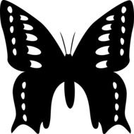 black silhouette of a butterfly