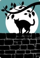 Cat silhouette drawing