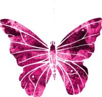 beatuful drawing of a pink butterfly