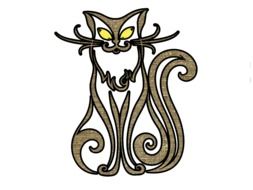 yellow-eyed Cat Abstract tissue