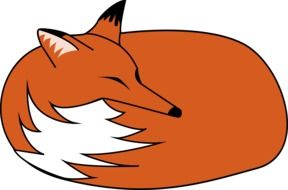 clipart of the orange and white fox