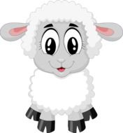Cute smiling Lamb, illustration