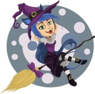 Witch Halloween drawing