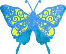 Blue and green Butterfly