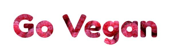 "Go Vegan" sign clipart