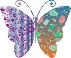 butterfly like vintage style